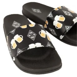 Borussia Mönchengladbach Badelatsche "Fußball & Bier" Schwarz -Sportausrüstung borussia moenchengladbach badelatsche fussball bier schwarz3