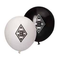 Borussia Mönchengladbach Luftballons 10er Set Schwarz/weiß