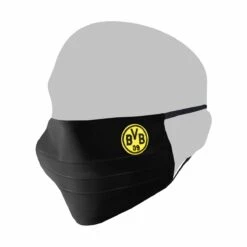 BVB Borussia Dortmund Mund- Und Nasen Maske Schwarz