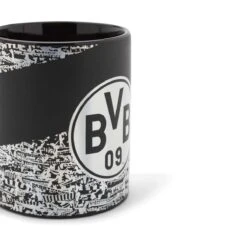 BVB Borussia Dortmund Tasse Südtribüne Matt Schwarz -Sportausrüstung bvb borussia dortmund tasse suedtribuene matt schwarz4