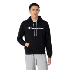 Champion Herren Hoodie Legacy Logo Black
