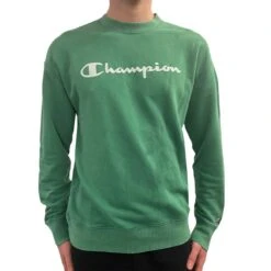 Champion Herren Sweater French Terry Logo Green