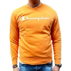 Champion Herren Sweater French Terry Logo Orange