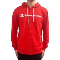 Champion Herren Zip-Hoodie Legacy Logo Red