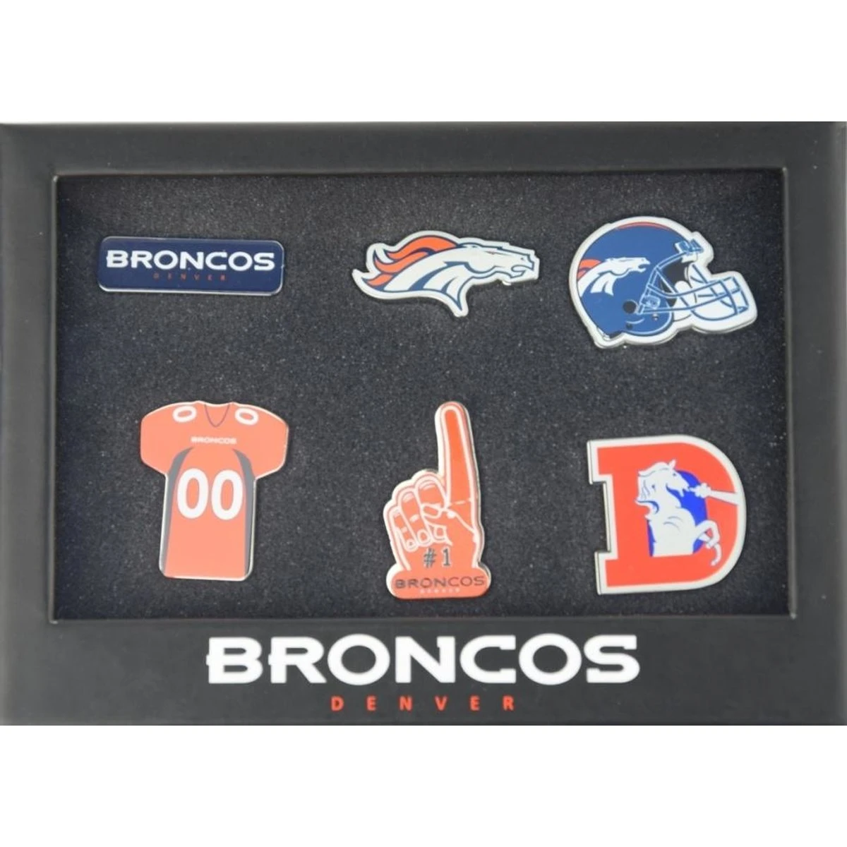 Denver Broncos 6 Piece Pin Badge Set | NFL 1 Denver Broncos 6 Piece Pin Badge Set | NFL