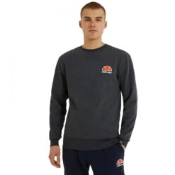 Ellesse Herren Crew Sweater Diveria Dark Grey Marl