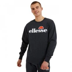 Ellesse Herren Crew Sweater SL Succiso Dark Grey Marl