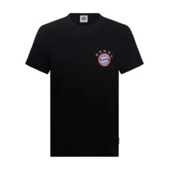 FC Bayern München Herren T-Shirt 5 Sterne Small Logo Schwarz