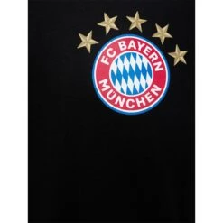 FC Bayern München Herren T-Shirt 5 Sterne Small Logo Schwarz -Sportausrüstung fc bayern muenchen herren t shirt 5 sterne small logo schwarz4