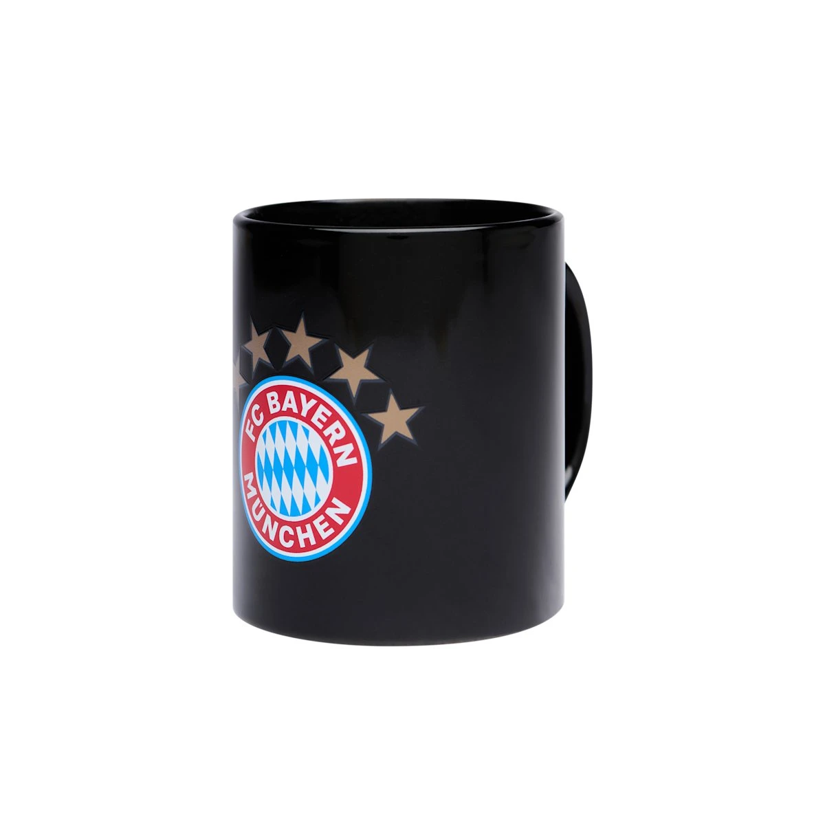 FC Bayern München Tasse Magic 5 Sterne Logo Schwarz 1 FC Bayern München Tasse Magic 5 Sterne Logo Schwarz