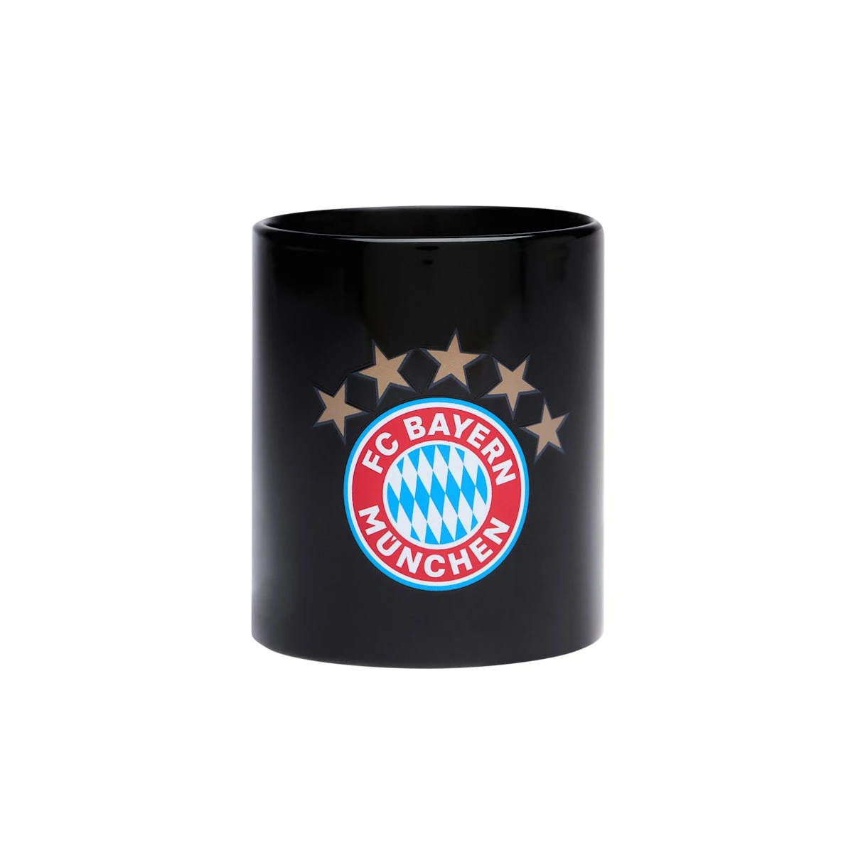FC Bayern München Tasse Magic 5 Sterne Logo Schwarz 2 FC Bayern München Tasse Magic 5 Sterne Logo Schwarz – Bild 2