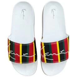 Karl Kani Signature Stripe Pool Slides Badelatschen Navy