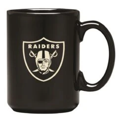 Las Vegas Raiders Laser Etched Sand Curved Tasse Schwarz