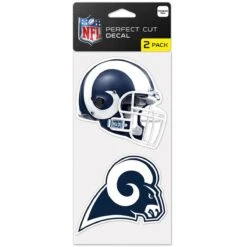 Los Angeles Rams 2er Set Aufkleber Helm/Logo