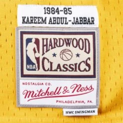 Mitchell & Ness HWC Swingman Jersey Los Angeles Lakers 1984-85 Kareem Abdul-Jabbar Yellow -Sportausrüstung mitchell ness hwc swingman jersey los angeles lakers 1984 85 kareem abdul jabbar yellow3