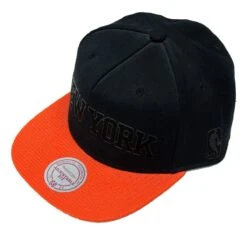 Mitchell & Ness NBA New York Knicks Snapback Black Orange