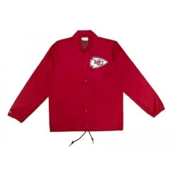 Mitchell & Ness NFL Coaches Windbreaker Jacket Kansas City Chiefs Scarlet Red