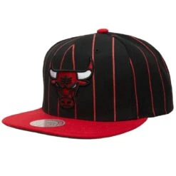 Mitchell & Ness Snapback NBA Team Pin Chicago Bulls Black