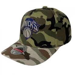 Mitchell & Ness Snapback NBA Woodland Desert Red Line New York Knicks Camo Woodland