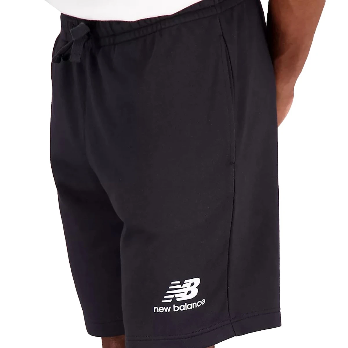 New Balance Essentials Stacked Logo French Terry Short Black 4 New Balance Essentials Stacked Logo French Terry Short Black – Bild 4
