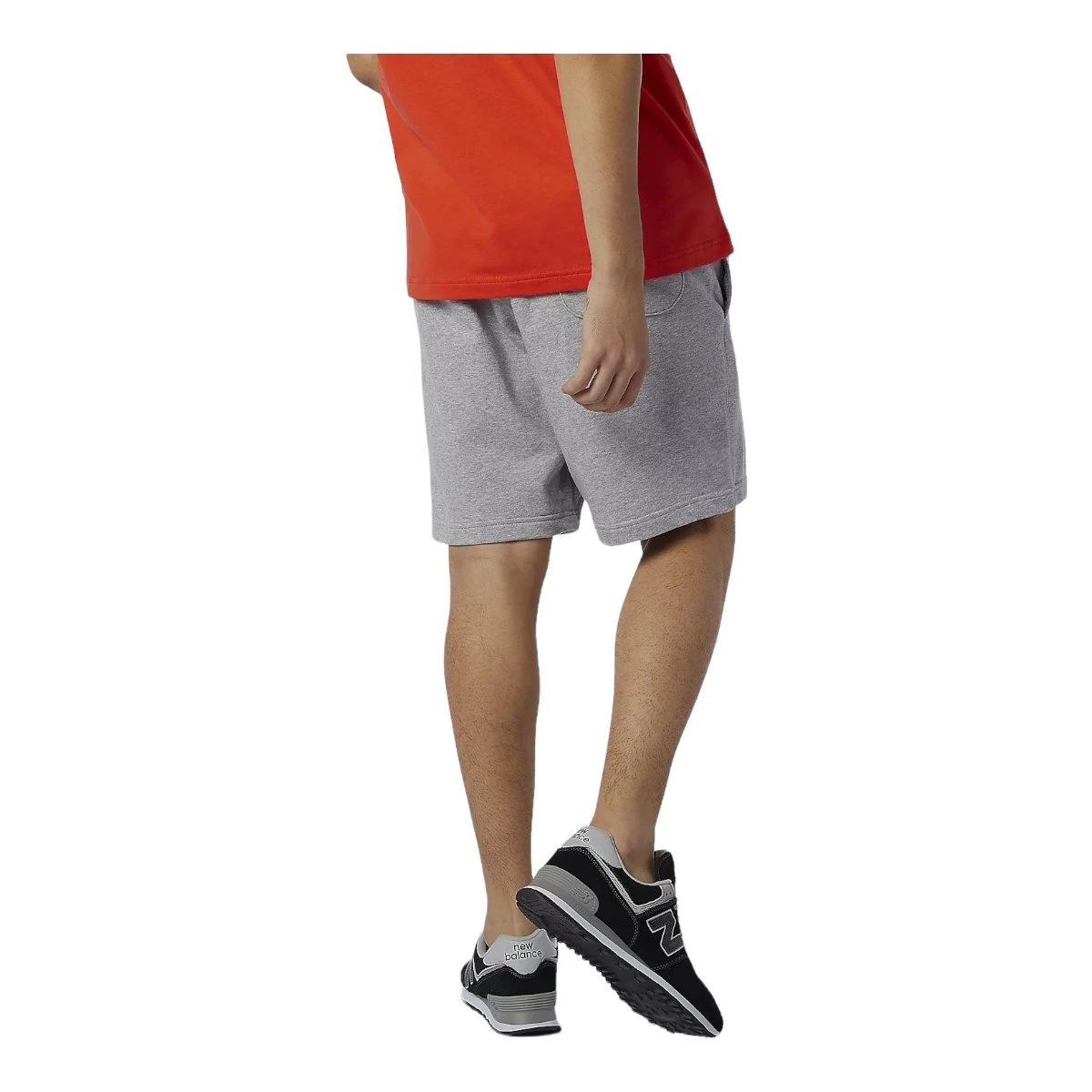 New Balance Essentials Stacked Logo Sweatshort Athletic Grey 2 New Balance Essentials Stacked Logo Sweatshort Athletic Grey – Bild 2