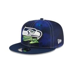 New Era 9FIFTY Snapback Cap NFL22 Sideline Seattle Seahawks Batik Dark Blue