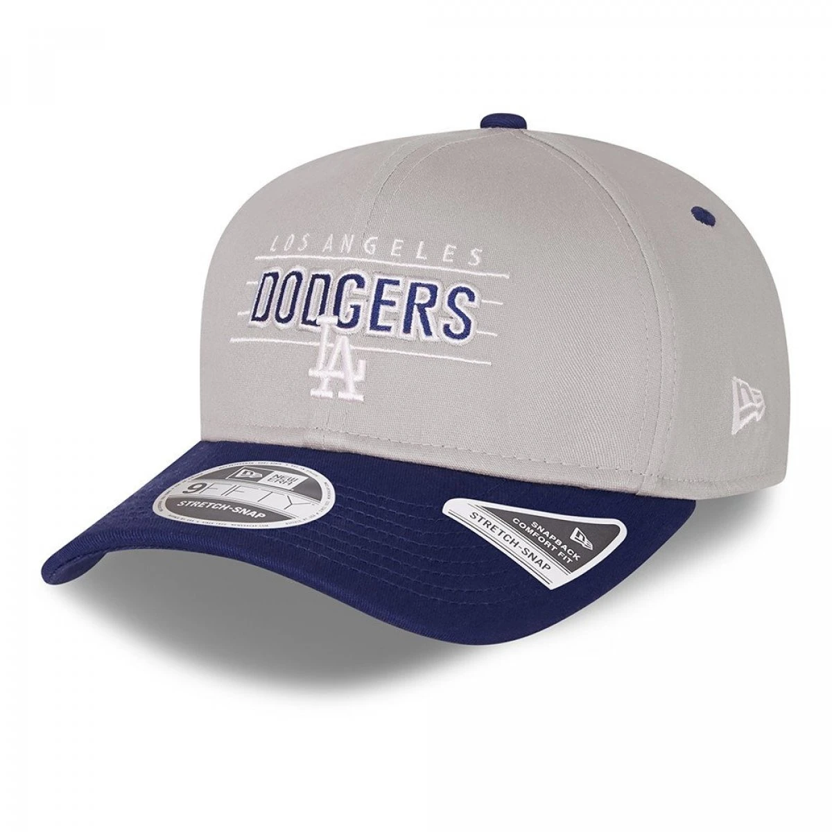 New Era 9FIFTY Stretch-Snap Cap Wordmark Los Angeles Dodgers Grey 1 New Era 9FIFTY Stretch-Snap Cap Wordmark Los Angeles Dodgers Grey