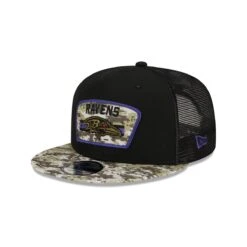 New Era 9FIFTY Trucker Cap Salute To Service 950 Baltimore Ravens Black