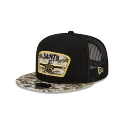New Era 9FIFTY Trucker Cap Salute To Service 950 New Orleans Saints Black