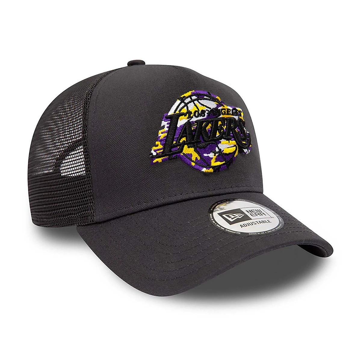New Era 9FORTY A-Frame Trucker Cap Los Angeles Lakers Team Camo Infill Dark Grey 3 New Era 9FORTY A-Frame Trucker Cap Los Angeles Lakers Team Camo Infill Dark Grey – Bild 3