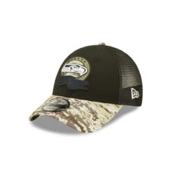 New Era 9FORTY Cap NFL22 Salute To Service Camo Seattle Seahawks Black