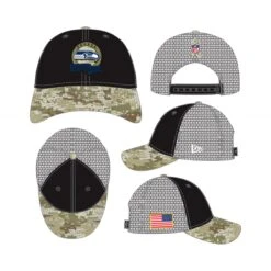 New Era 9FORTY Cap NFL22 Salute To Service Camo Seattle Seahawks Black -Sportausrüstung new era 9forty cap nfl22 salute to service camo seattle seahawks black8