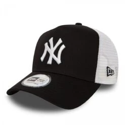 New Era 9FORTY New York Yankees A-Frame Trucker Cap Black