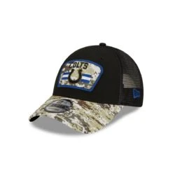 New Era 9FORTY Trucker Cap Salute To Service 940 Indianapolis Colts Black