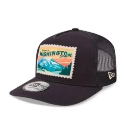 New Era A-Frame Trucker Cap Postcard Washington Navy
