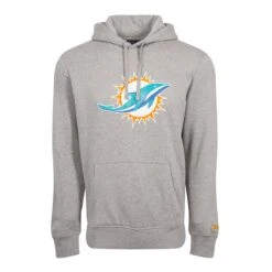 New Era Herren Hoodie NFL Miami Dolphins Logo Grau
