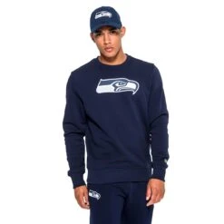 New Era Herren Sweater Team Logo Seattle Seahawks Navy