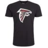 New Era Herren T-Shirt NFL Atlanta Falcons Logo Schwarz