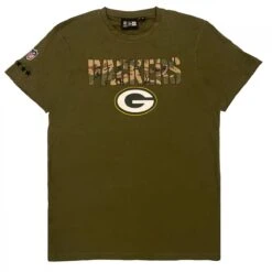 New Era Herren T-Shirt NFL Greenbay Packers Camo Wordmark Dark Green