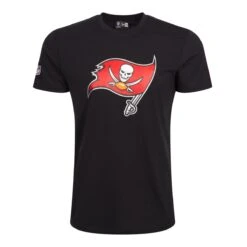 New Era Herren T-Shirt NFL Tampa Bay Buccaneers Logo Schwarz