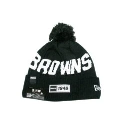 New Era Knit Beanie Onfield 2019 Road Cleveland Browns Schwarz
