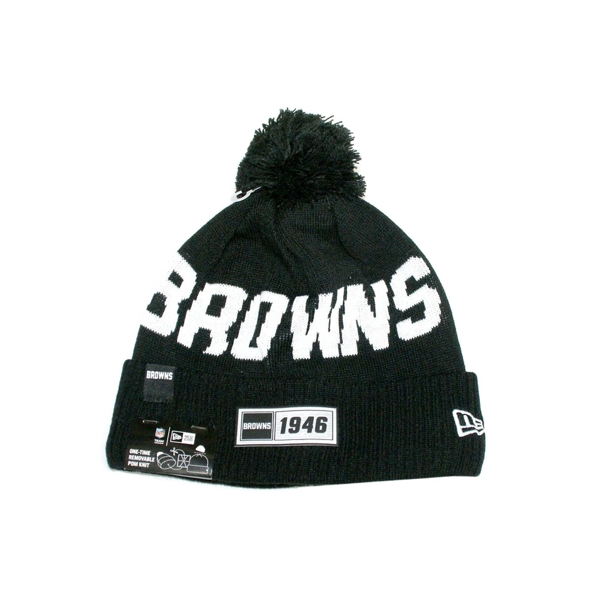 New Era Knit Beanie Onfield 2019 Road Cleveland Browns Schwarz 1 New Era Knit Beanie Onfield 2019 Road Cleveland Browns Schwarz