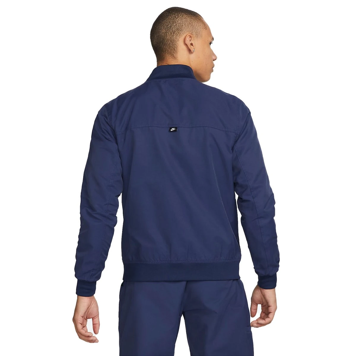 Nike Herren Bomberjacke Sportswear Essential Midnight Navy/white 2 Nike Herren Bomberjacke Sportswear Essential Midnight Navy/white – Bild 2