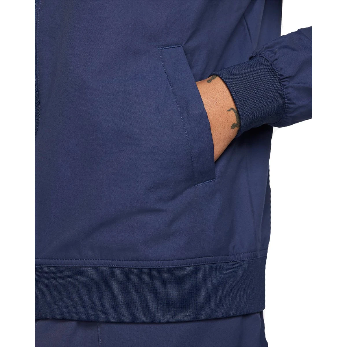 Nike Herren Bomberjacke Sportswear Essential Midnight Navy/white 4 Nike Herren Bomberjacke Sportswear Essential Midnight Navy/white – Bild 4