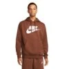 Nike Herren Hoodie Club Fleece Cacao Wow/cacao Wow/white