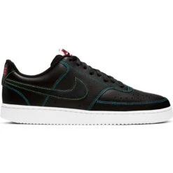 Nike Herren Sneaker Nike Court Vision Low Black/flash Crimson/green Strike
