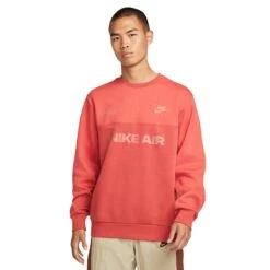 Nike Herren Sweater Nike Air Brushed-Back Fleece Gym Red