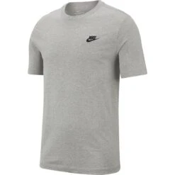 Nike Herren T-Shirt Embroidered Little Logo Grey/black