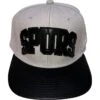 San Antonio Spurs Snapback Woolf Leather Peak Grau/schwarz | NBA | Mitchell & Ness